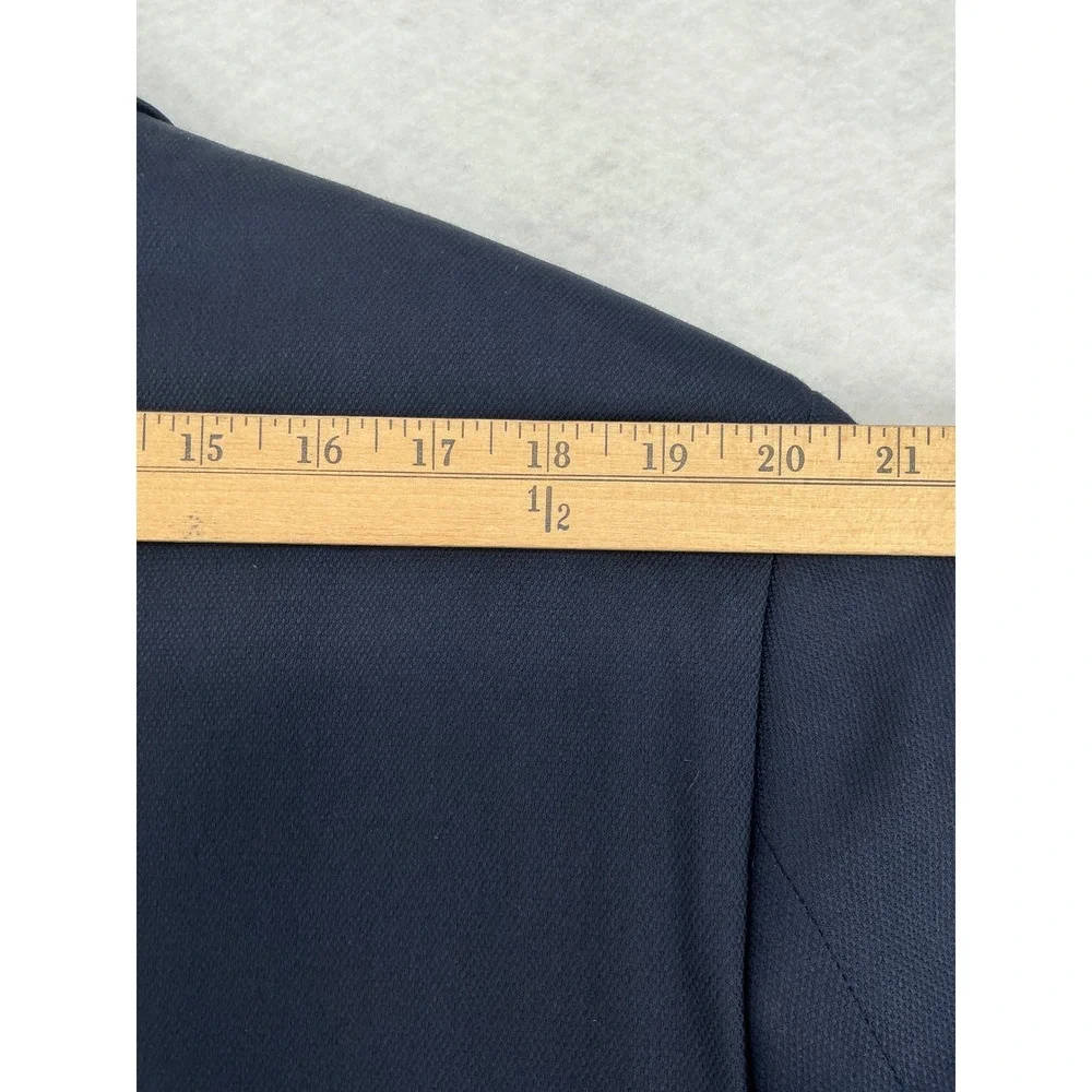 Michael Kors Blazer Mens 46R Navy Blue Two-Button Stretch Suit Jacket Regular